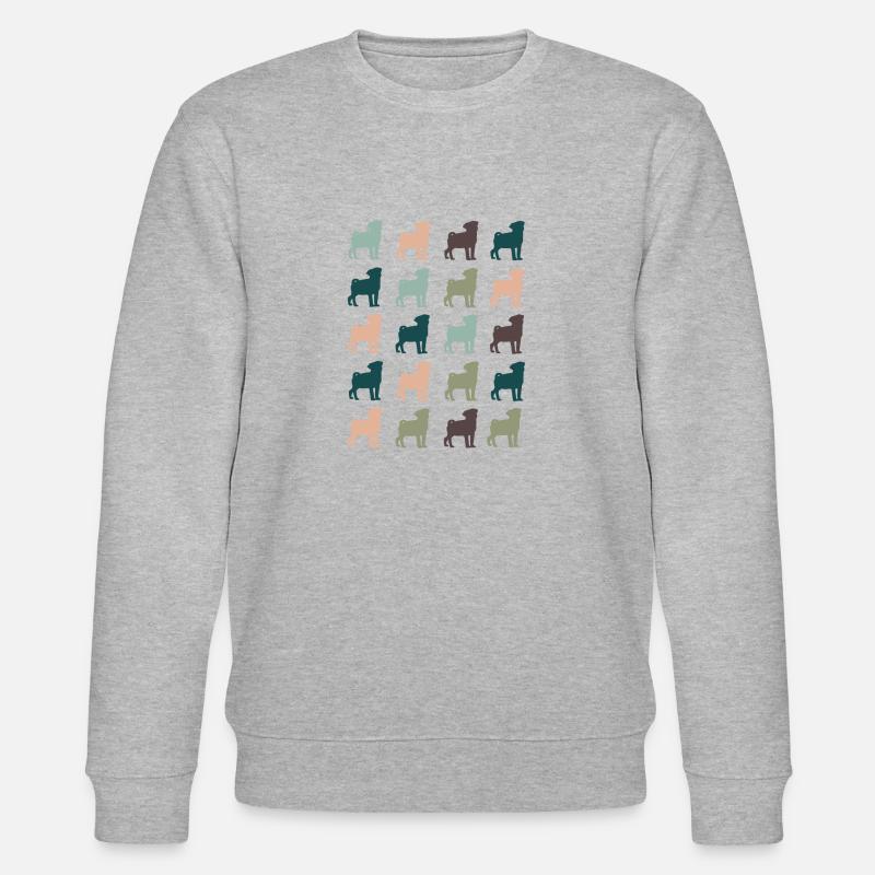 Mops - Stanley/Stella Unisex Bio-Sweatshirt CHANGER  - Grau meliert