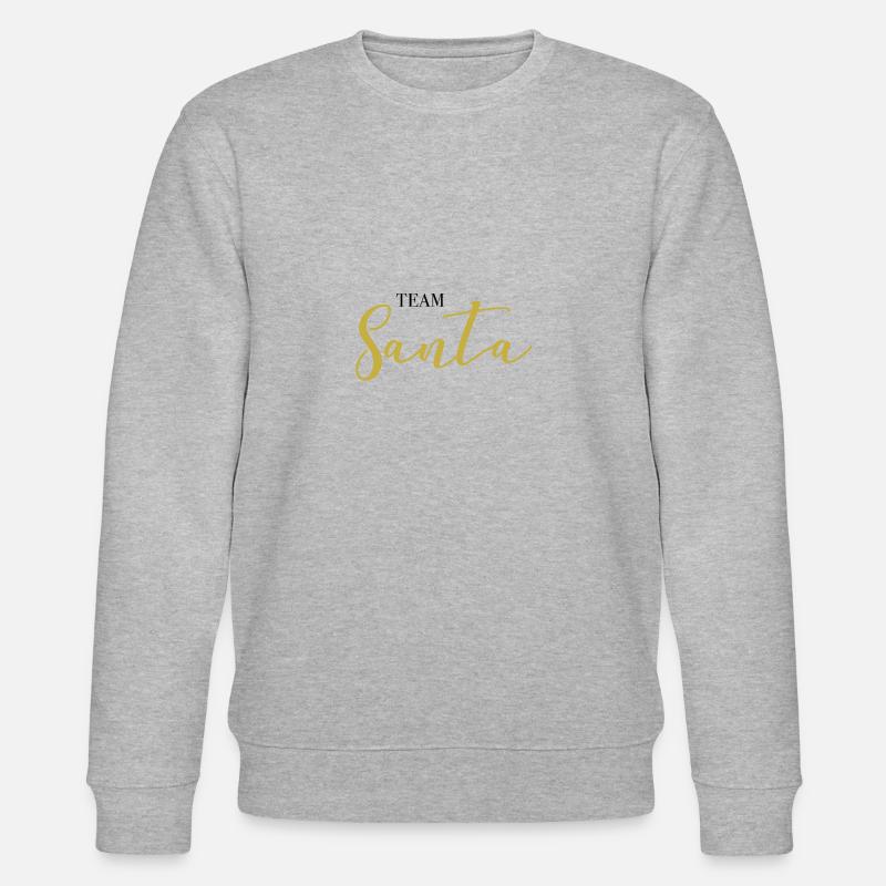 Team Santa Geschenk Idee gold - Stanley/Stella Unisex Bio-Sweatshirt CHANGER  - Grau meliert