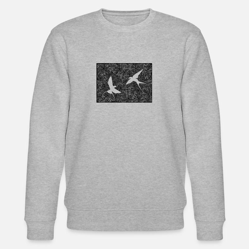Schwalben / Seeschwalben im Flug - Stanley/Stella Unisex Bio-Sweatshirt CHANGER  - Grau meliert
