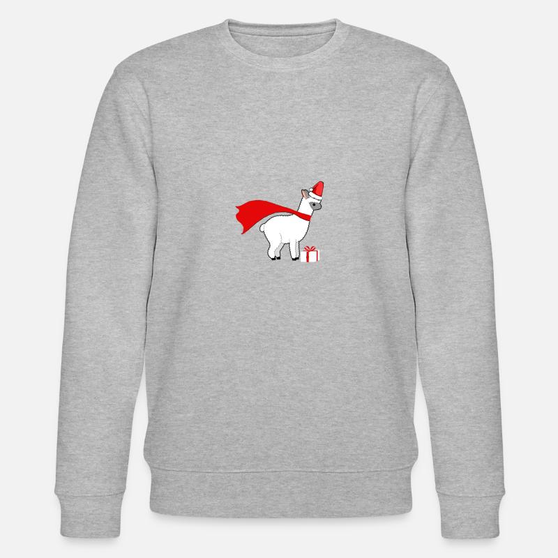 Weihnachts Alpaka - Stanley/Stella Unisex Bio-Sweatshirt CHANGER  - Grau meliert