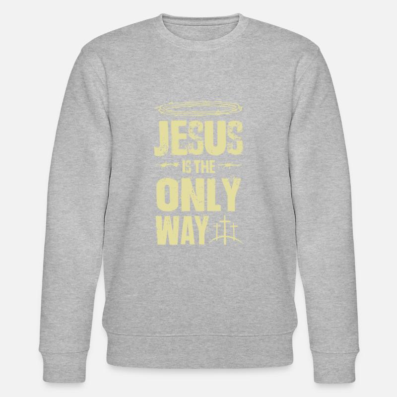 Jésus est le Chemin - Sweat bio CHANGER Stanley/Stella Unisexe - gris chiné