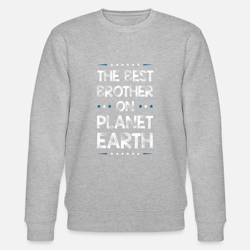 Bester Bruder Spruch - Stanley/Stella Unisex Bio-Sweatshirt CHANGER  - Grau meliert