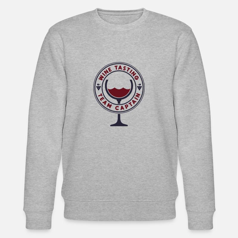 Weinprobe Team Captain Geschenk - Stanley/Stella Unisex Bio-Sweatshirt CHANGER  - Grau meliert