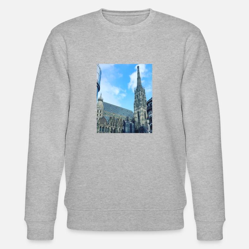 Stephansdom Wien - Stanley/Stella Unisex Bio-Sweatshirt CHANGER  - Grau meliert