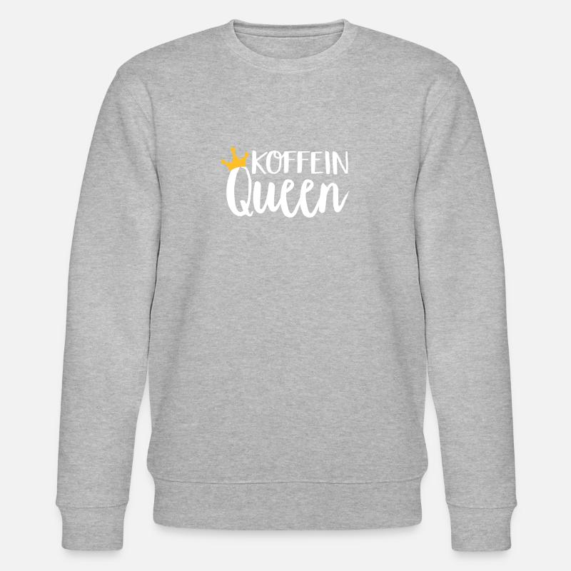 Koffein Queen - Stanley/Stella Unisex Bio-Sweatshirt CHANGER  - Grau meliert