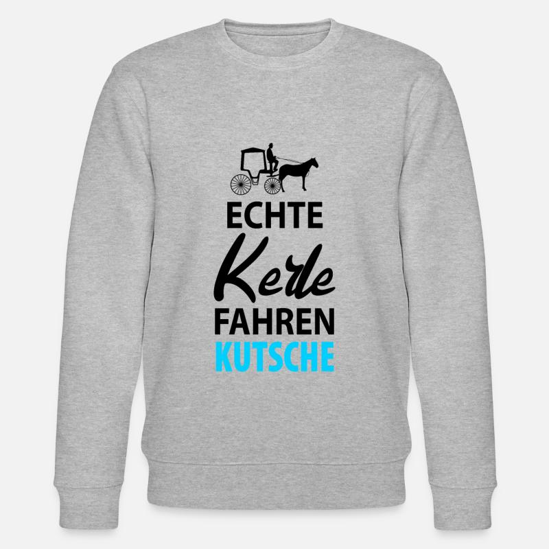 Kutscher Kutsche Pferdekutscher Kutschieren Herren - Stanley/Stella Unisex Bio-Sweatshirt CHANGER  - Grau meliert