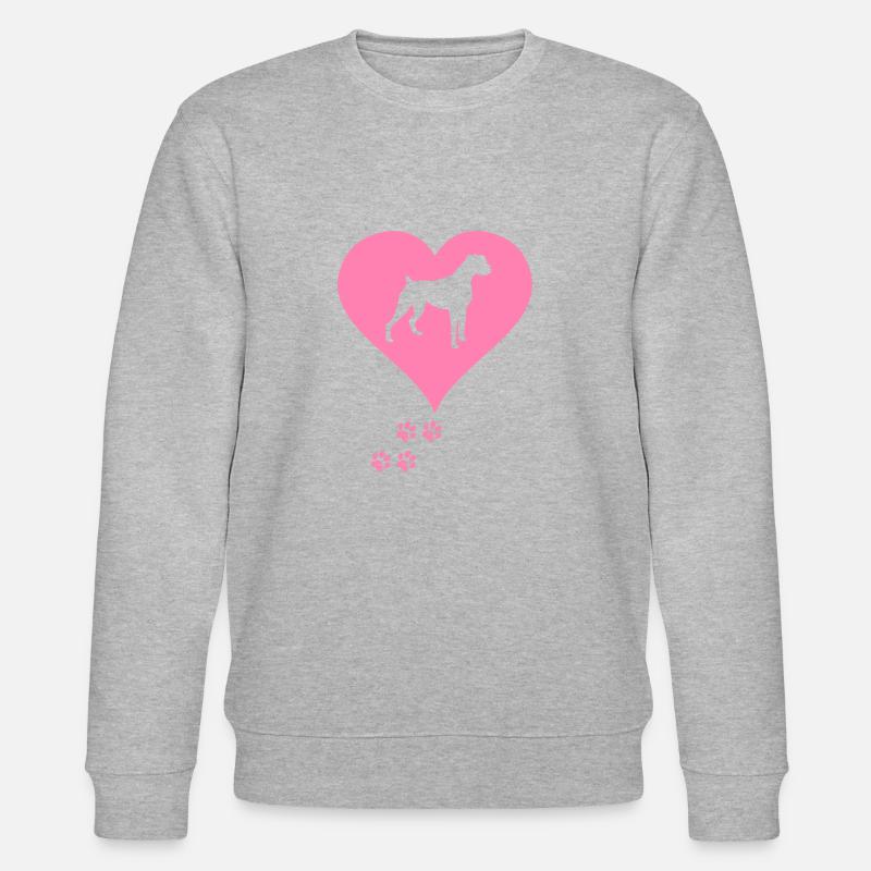 German boxer - Stanley/Stella CHANGER Unisex Organic Sweatshirt - heather grey