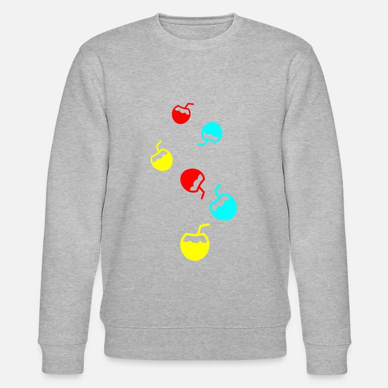 Coconut Icon Icon - Stanley/Stella CHANGER Unisex Organic Sweatshirt - heather grey