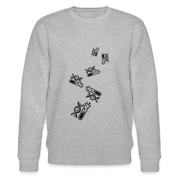Reagenzglas chemie - Stanley/Stella Unisex Bio-Sweatshirt CHANGER  - Grau meliert - Vorne - Nik (191cm) & Marisol (170cm)