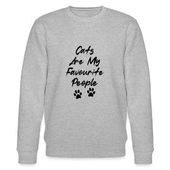 Homme Chat - Sweat bio CHANGER Stanley/Stella Unisexe - gris chiné - Devant - Nik (191cm) & Marisol (170cm)