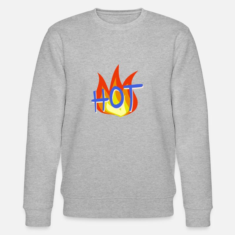 Hot flame with draught - Stanley/Stella CHANGER Unisex Organic Sweatshirt - heather grey