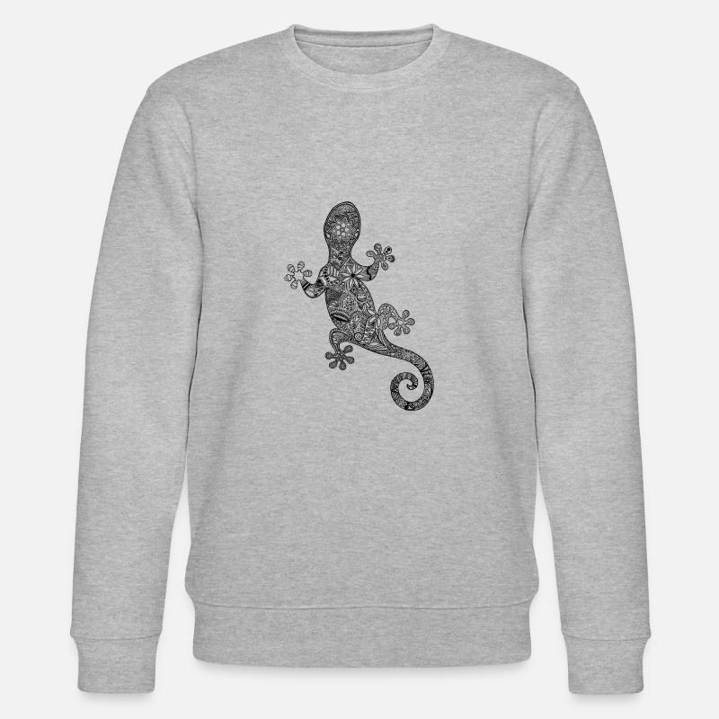 Gecko schwarz - Stanley/Stella Unisex Bio-Sweatshirt CHANGER  - Grau meliert
