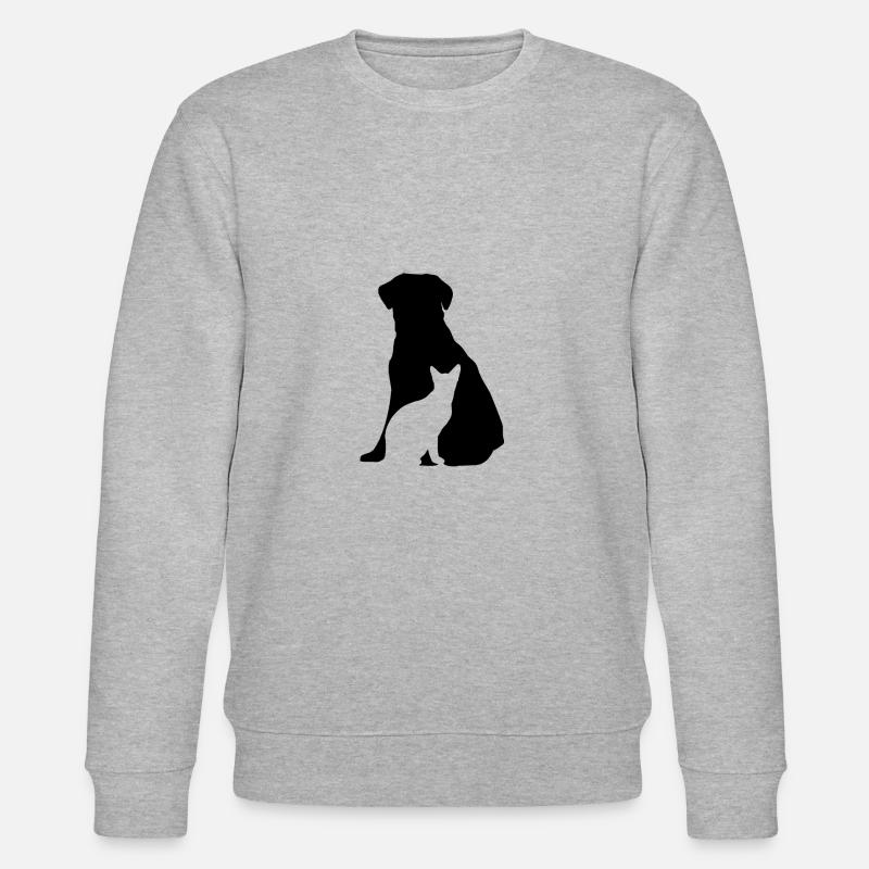 Hund und Katze - Stanley/Stella Unisex Bio-Sweatshirt CHANGER  - Grau meliert