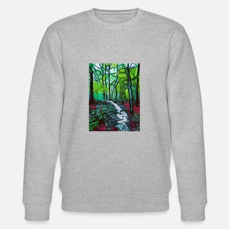 Wald Gemälde - Stanley/Stella Unisex Bio-Sweatshirt CHANGER  - Grau meliert