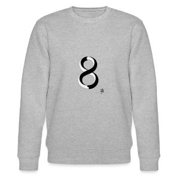 8 - Stanley/Stella CHANGER Unisex Organic Sweatshirt - heather grey - Front - Nik (191cm) & Marisol (170cm)