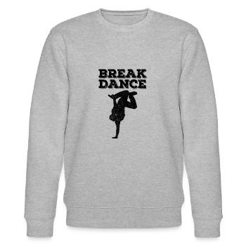 Breakdance breaker hip hop bboy - Stanley/Stella Unisex Bio-Sweatshirt CHANGER  - Grau meliert - Vorne - Nik (191cm) & Marisol (170cm)