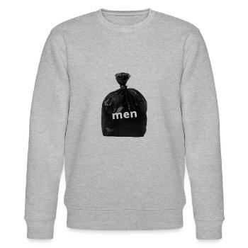 Girlboss Männer sind Müll - Stanley/Stella Unisex Bio-Sweatshirt CHANGER  - Grau meliert - Vorne - Nik (191cm) & Marisol (170cm)