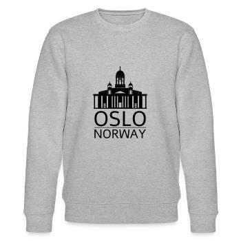 Oslo - Stanley/Stella Unisex Bio-Sweatshirt CHANGER  - Grau meliert - Vorne - Nik (191cm) & Marisol (170cm)