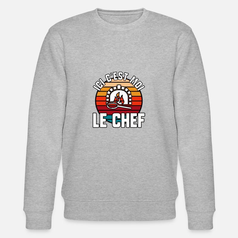 Ici c’est moi le chef - Sweat bio CHANGER Stanley/Stella Unisexe - gris chiné