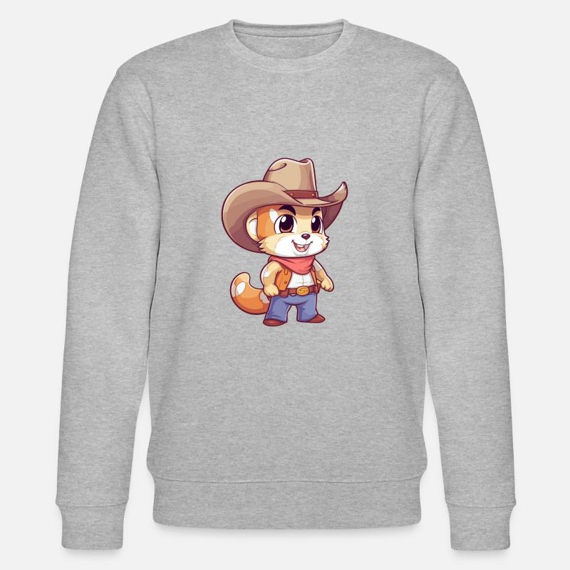 Wild West Nussjäger - Stanley/Stella Unisex Bio-Sweatshirt CHANGER - Grau meliert