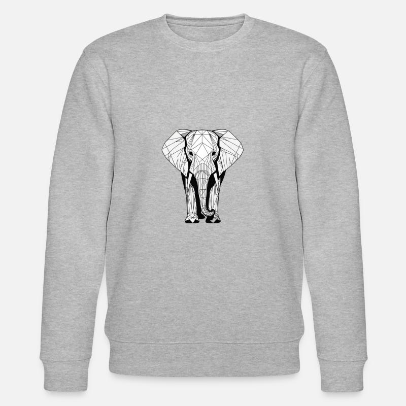 Moderner Elefant - Stanley/Stella Unisex Bio-Sweatshirt CHANGER  - Grau meliert