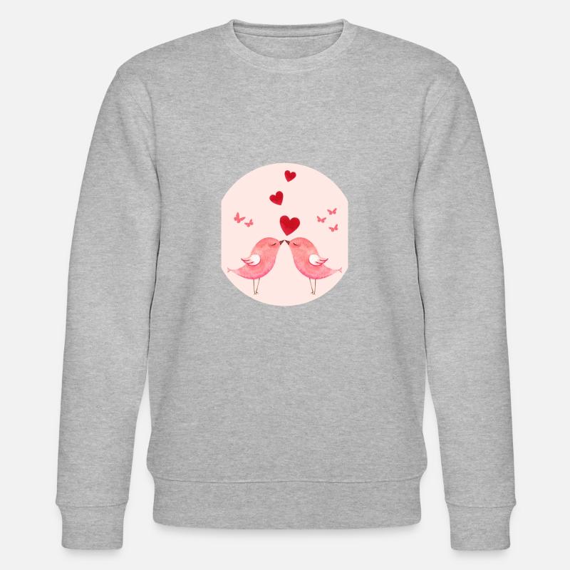 happy valentines day - Stanley/Stella Unisex Bio-Sweatshirt CHANGER  - Grau meliert