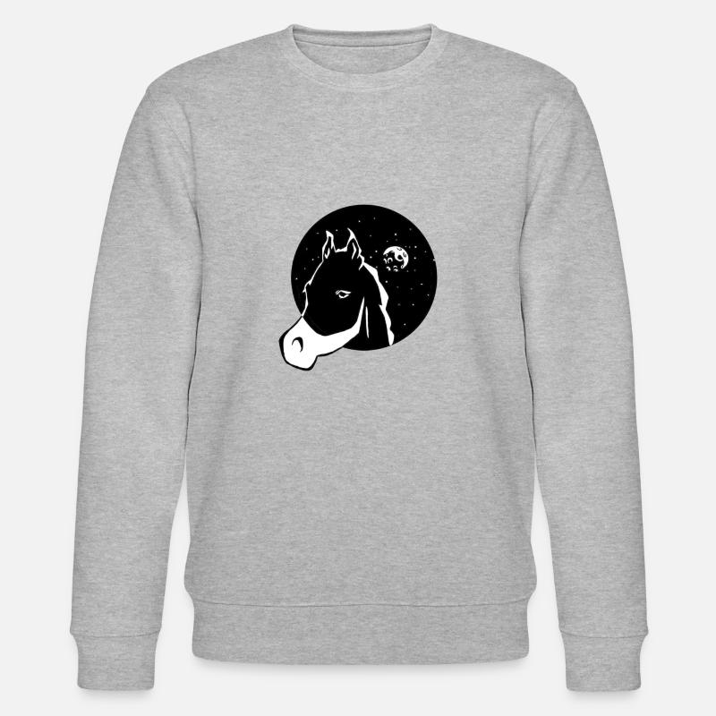 Pferd mit dem Mond - Stanley/Stella Unisex Bio-Sweatshirt CHANGER  - Grau meliert