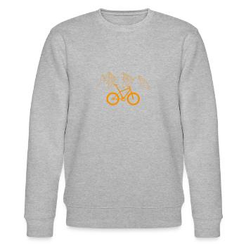 Downhill in the mountains - Stanley/Stella CHANGER Unisex Organic Sweatshirt - heather grey - Front - Nik (191cm) & Marisol (170cm)