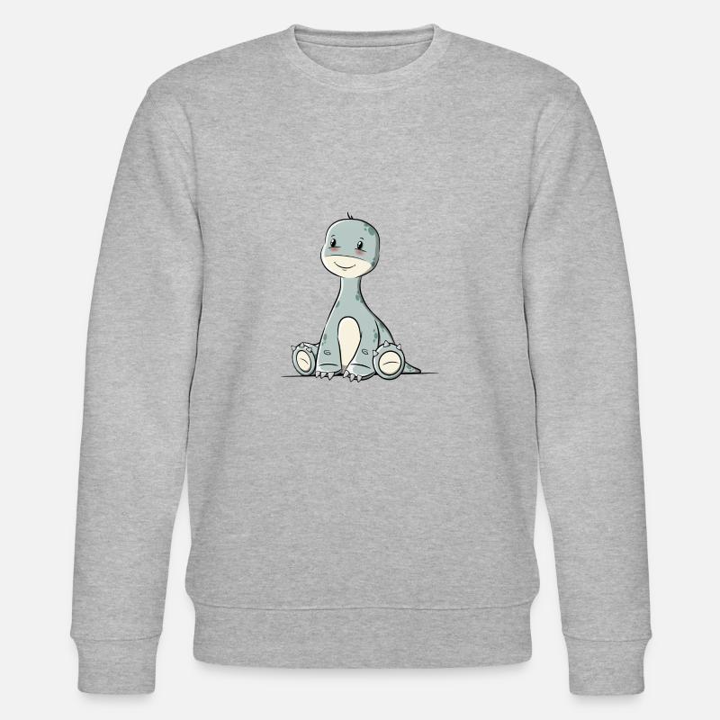 Dinosaurier Langhals - Stanley/Stella Unisex Bio-Sweatshirt CHANGER  - Grau meliert