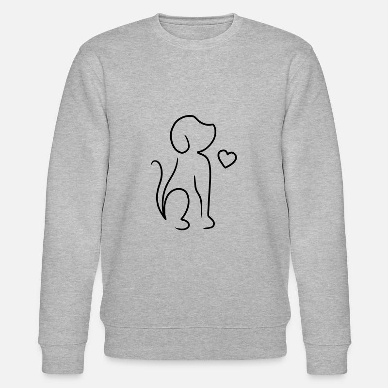 Hund Zeichnung - Stanley/Stella Unisex Bio-Sweatshirt CHANGER  - Grau meliert