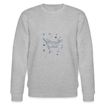 Wal - whale - Stanley/Stella Unisex Bio-Sweatshirt CHANGER  - Grau meliert - Vorne - Nik (191cm) & Marisol (170cm)