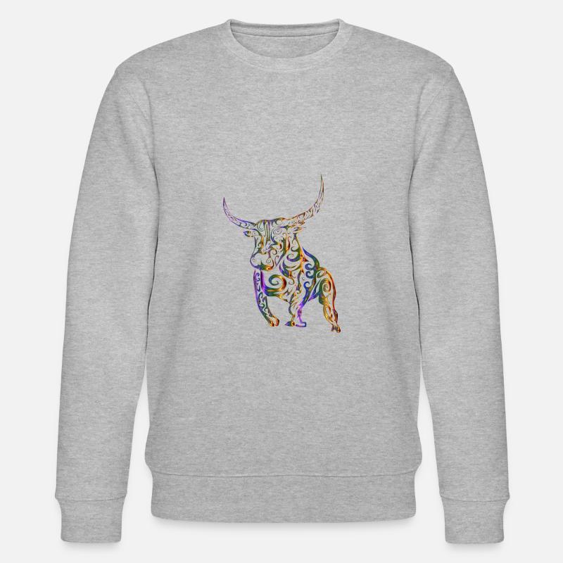 Sternzeichen Stier Geschenkidee - Stanley/Stella Unisex Bio-Sweatshirt CHANGER  - Grau meliert