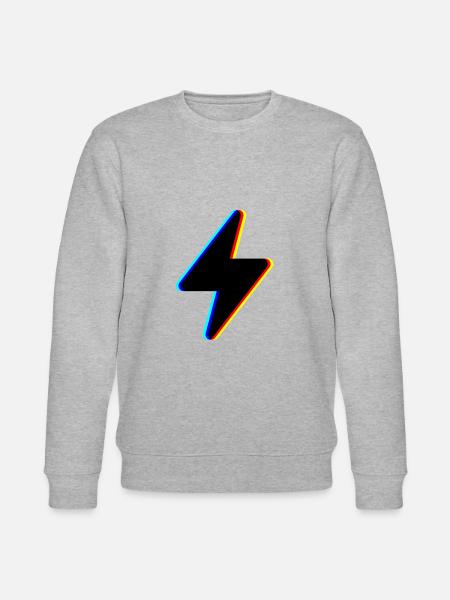 lynstrøm symbol logo - Stanley/Stella økologisk unisex-sweatshirt CHANGER  - grå meleret