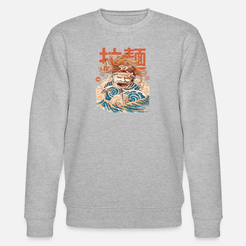 Ramen Attack - Stanley/Stella Unisex Bio-Sweatshirt CHANGER  - Grau meliert