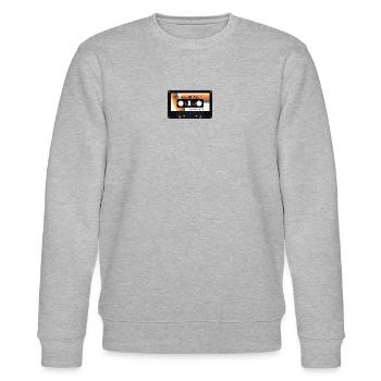Kasette Retro 80er + 90er jahre - Stanley/Stella Unisex Bio-Sweatshirt CHANGER  - Grau meliert - Vorne - Nik (191cm) & Marisol (170cm)