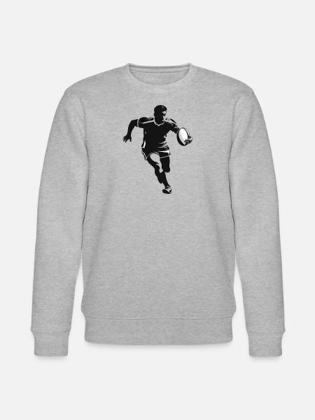 Rugby Player - Sport Design - Stanley/Stella CHANGER Unisex Organic Sweatshirt - heather grey