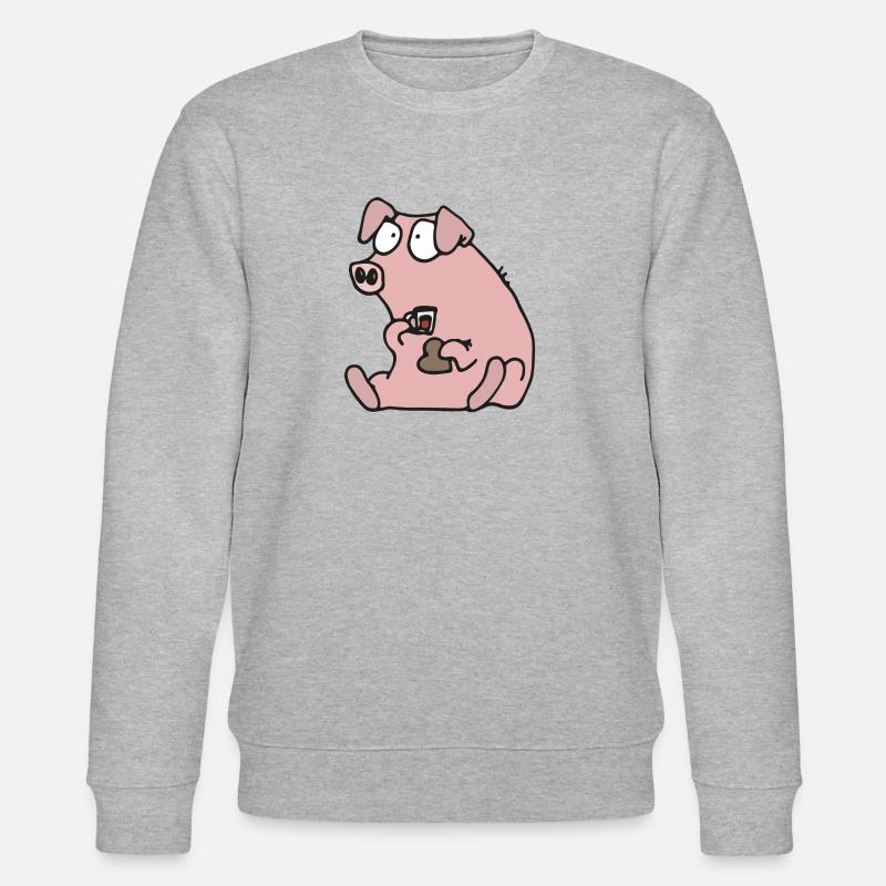 Julgris äter pepparkaka - Sweat bio CHANGER Stanley/Stella Unisexe - gris chiné