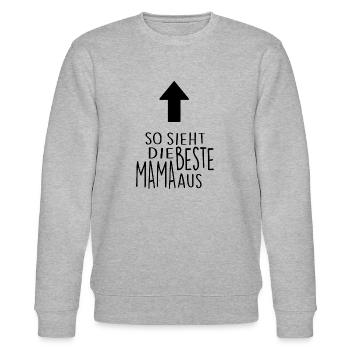 Mutter - Stanley/Stella Unisex Bio-Sweatshirt CHANGER  - Grau meliert - Vorne - Nik (191cm) & Marisol (170cm)