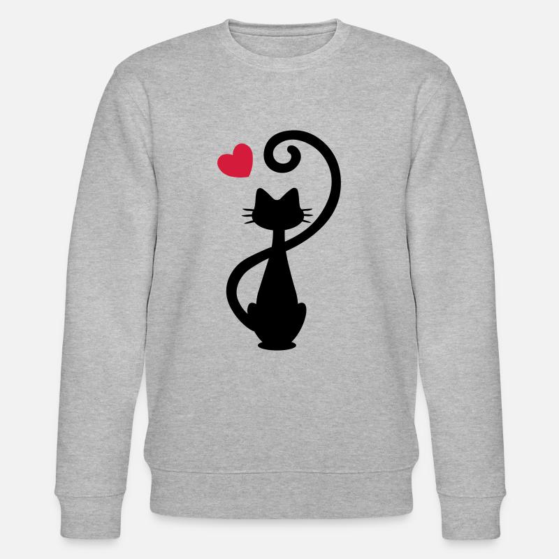Katze - Katzendame - Cat - Chat - kitty - Stanley/Stella Unisex Bio-Sweatshirt CHANGER  - Grau meliert