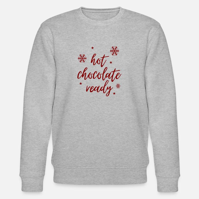 Weihnachten Hot chocolate ready - Stanley/Stella Unisex Bio-Sweatshirt CHANGER  - Grau meliert