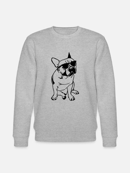 Le Bouledogue Français au soleil - Sweat bio CHANGER Stanley/Stella Unisexe - gris chiné