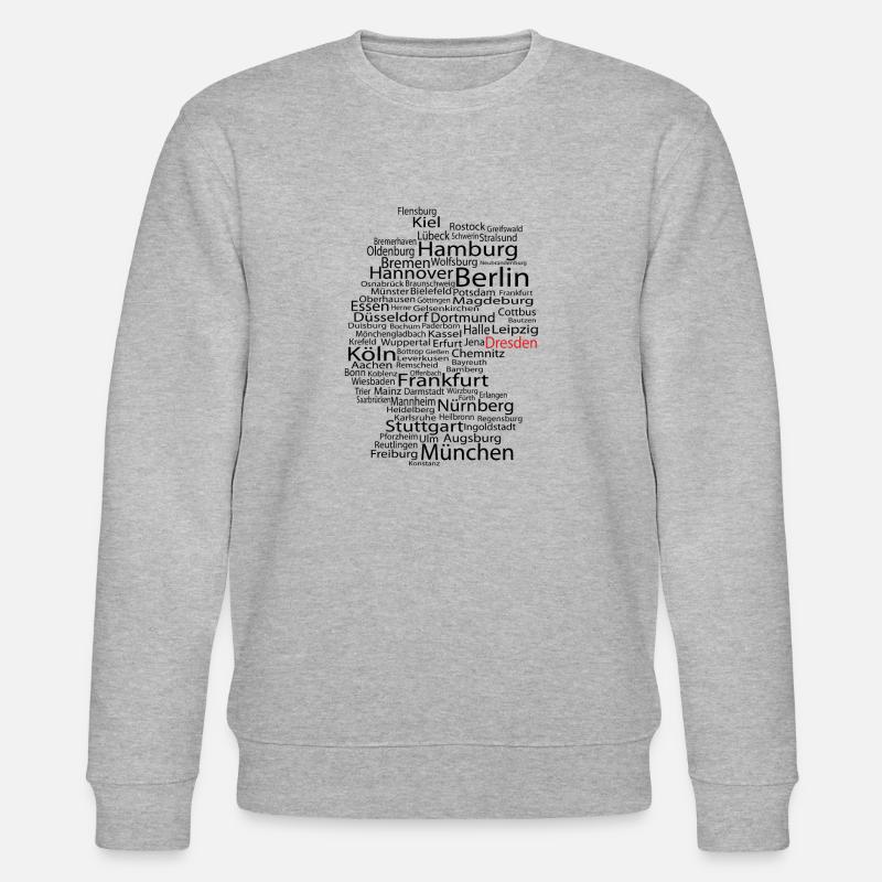 Dresden wordcloud - Stanley/Stella Unisex Bio-Sweatshirt CHANGER  - Grau meliert