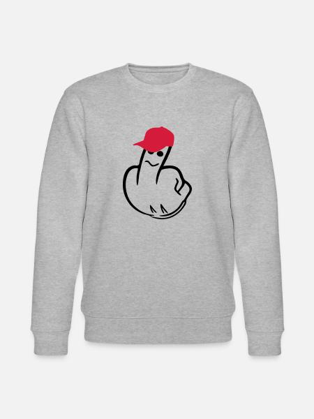 mittelfinger - Stanley/Stella Unisex Bio-Sweatshirt CHANGER - Grau meliert