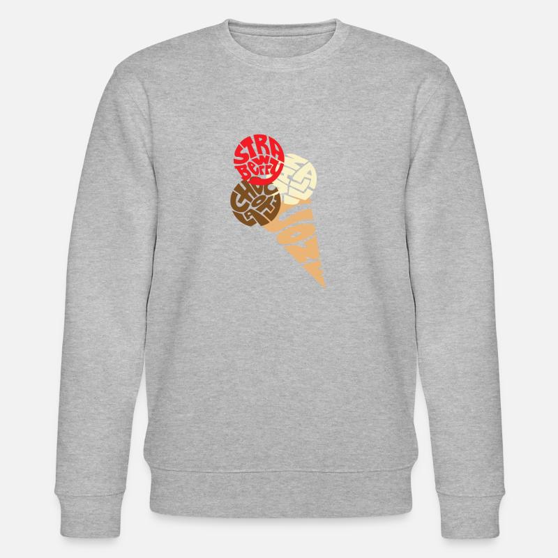 Crème glacée, crème glacée, glace - Sweat bio CHANGER Stanley/Stella Unisexe - gris chiné