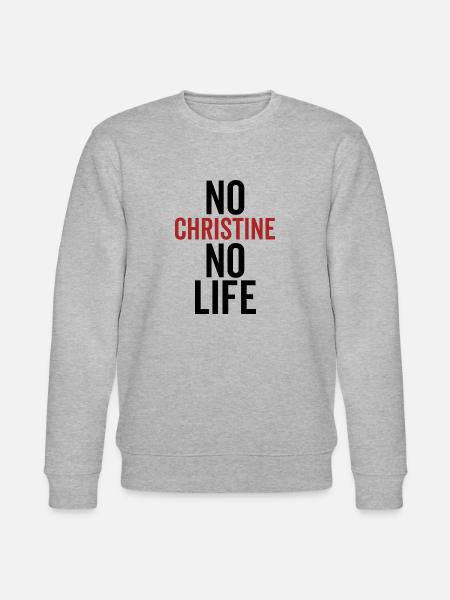 No Christine No Life - Stanley/Stella CHANGER Unisex Organic Sweatshirt - heather grey