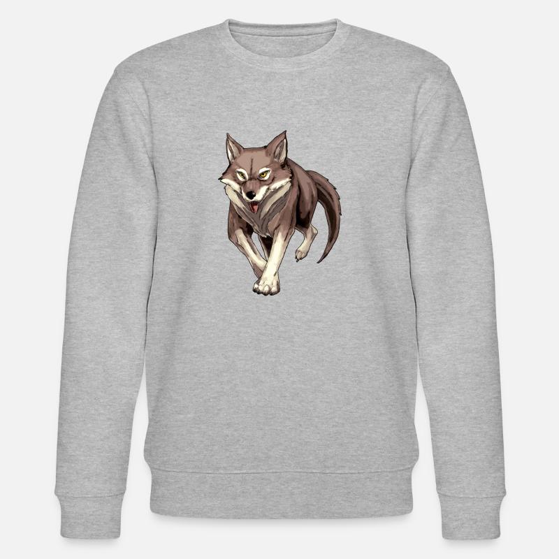 Hunting Wolf - Stanley/Stella Unisex Bio-Sweatshirt CHANGER  - Grau meliert