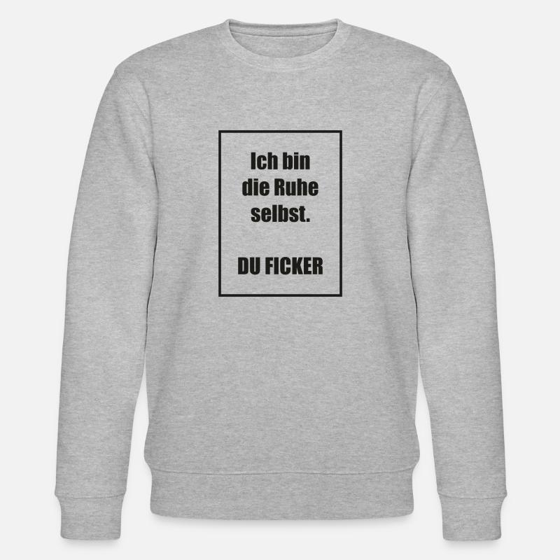 Ich bin die Ruhe selbst - Stanley/Stella Unisex Bio-Sweatshirt CHANGER  - Grau meliert