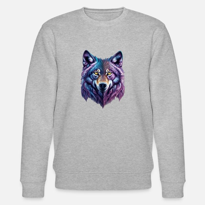 wolf splash - Sweat bio CHANGER Stanley/Stella Unisexe - gris chiné