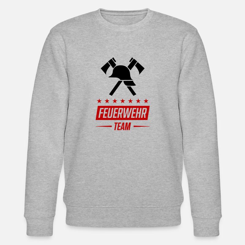 feuerwehr team - Stanley/Stella Unisex Bio-Sweatshirt CHANGER  - Grau meliert