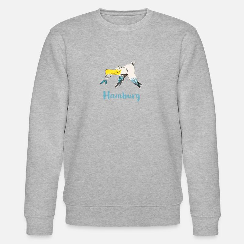 WitzigeHamburg Moewe - Stanley/Stella Unisex Bio-Sweatshirt CHANGER  - Grau meliert